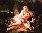Francois Boucher Canvas Paintings - Venus and Cupid